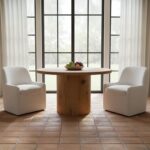 Hansen Dining Table Rustic Oak 9 Hansen Dining Table Rustic Oak QO-1021-24-0 QO 1021 24 0 00