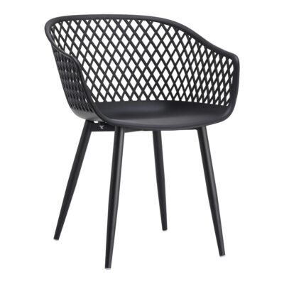 Piazza Outdoor Chair Black (Set of 2) QX-1001-02 QX 1001 02 01