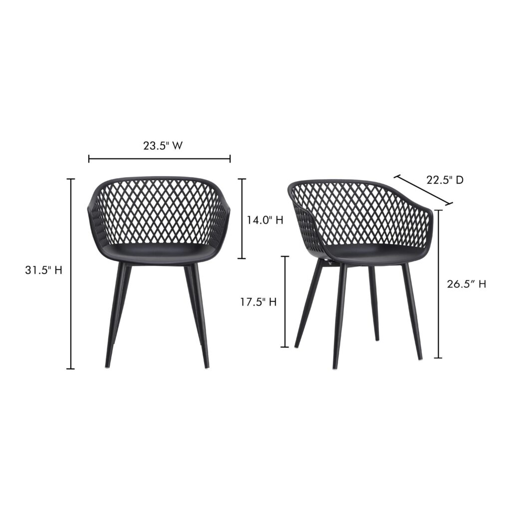 Piazza Outdoor Chair Black (Set of 2) - Image 9