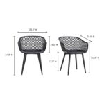 Piazza Outdoor Chair Black (Set of 2) 17 Piazza Outdoor Chair Black (Set of 2) QX-1001-02 QX 1001 02 70