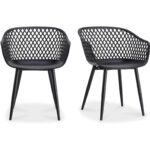 Piazza Outdoor Chair Black (Set of 2) 10 Piazza Outdoor Chair Black (Set of 2) QX-1001-02 QX 1001 02 81