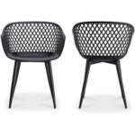 Piazza Outdoor Chair Black (Set of 2) 11 Piazza Outdoor Chair Black (Set of 2) QX-1001-02 QX 1001 02 82