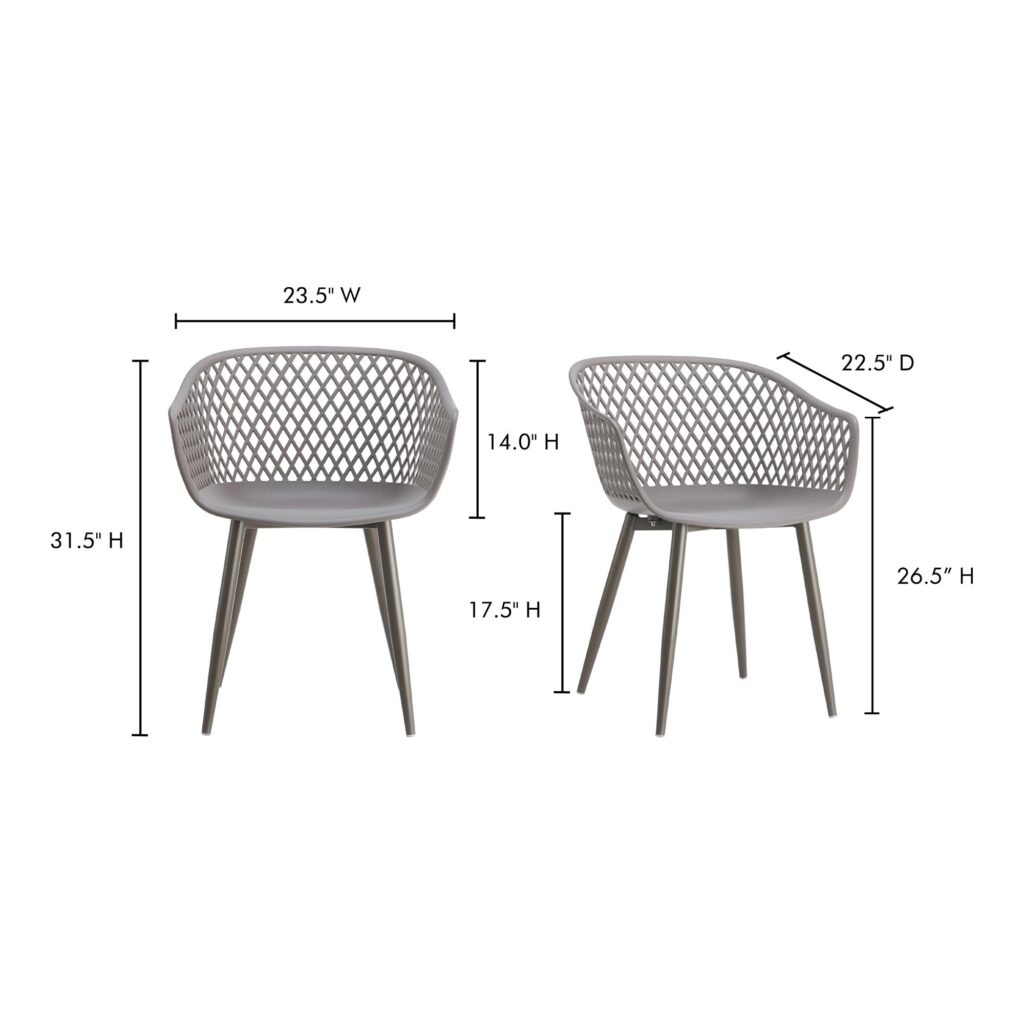 Piazza Outdoor Chair Grey (Set of 2) - Image 9