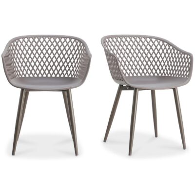 Piazza Outdoor Chair Grey (Set of 2) QX-1001-15 QX 1001 15 81