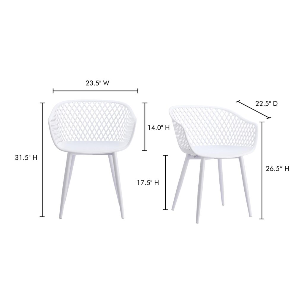 Piazza Outdoor Chair White (Set of 2) - Image 4