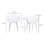 Piazza Outdoor Chair White (Set of 2) 7 Piazza Outdoor Chair White (Set of 2) QX-1001-18 QX 1001 18 70