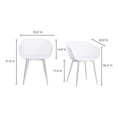 Piazza Outdoor Chair White (Set of 2) QX-1001-18 QX 1001 18 70