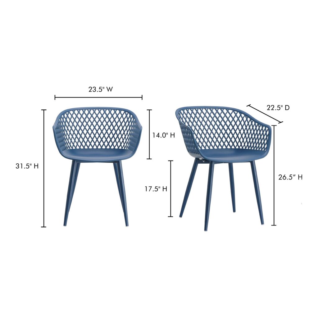 Piazza Outdoor Chair Blue (Set of 2) - Image 9