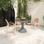 Soren Outdoor Dining Chair White (Set of Two) QX-1003-18 QX 1003 18 00