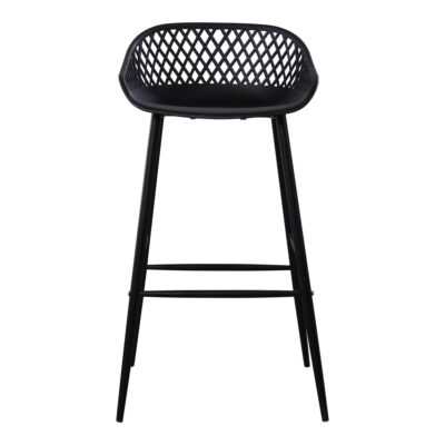 Piazza Outdoor Barstool Black (Set of 2) QX-1004-02 QX 1004 02