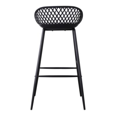 Piazza Outdoor Barstool Black (Set of 2) QX-1004-02 QX 1004 02 04