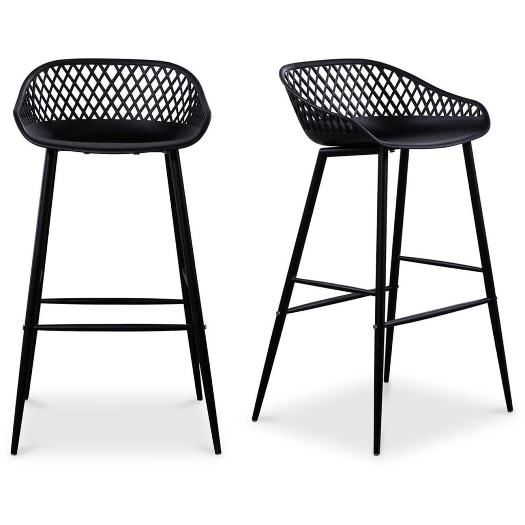 Piazza Outdoor Barstool Black (Set of 2) - Image 2