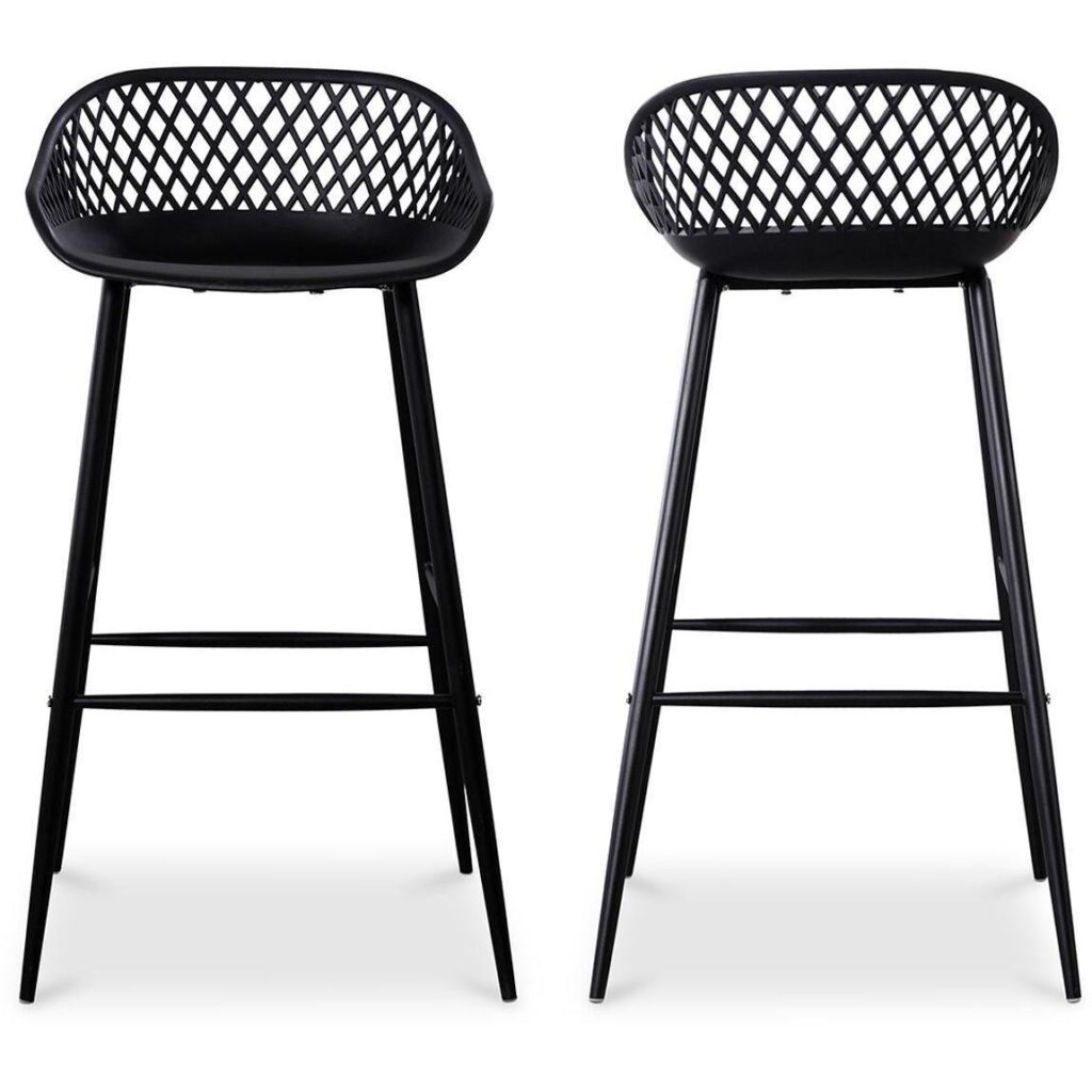 Piazza Outdoor Barstool Black (Set of 2) - Image 3