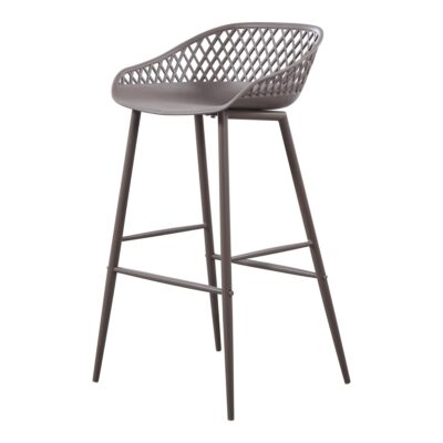 Piazza Outdoor Barstool Grey (Set of 2) QX-1004-15 QX 1004 15 01