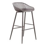 Piazza Outdoor Barstool Grey (Set of 2) 15 Piazza Outdoor Barstool Grey (Set of 2) QX-1004-15 QX 1004 15 02