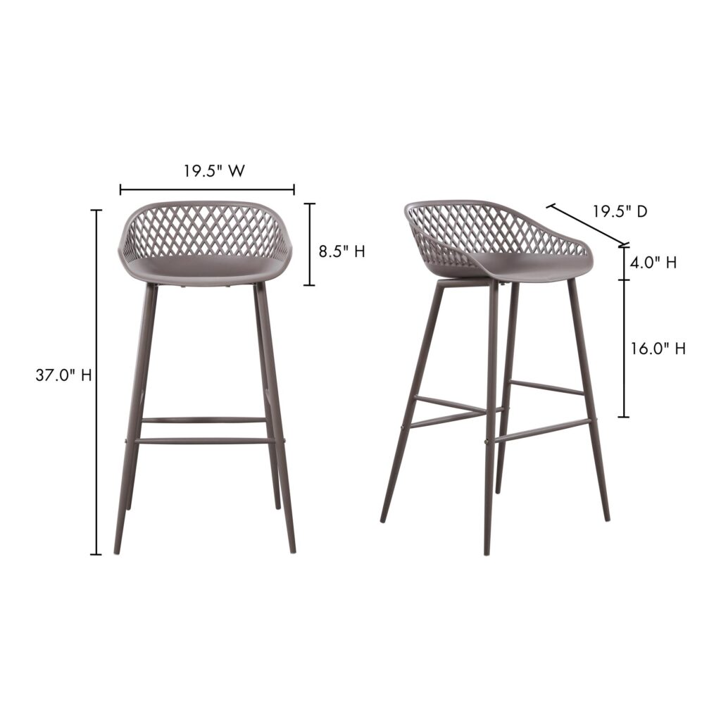 Piazza Outdoor Barstool Grey (Set of 2) - Image 10