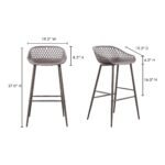 Piazza Outdoor Barstool Grey (Set of 2) 19 Piazza Outdoor Barstool Grey (Set of 2) QX-1004-15 QX 1004 15 70