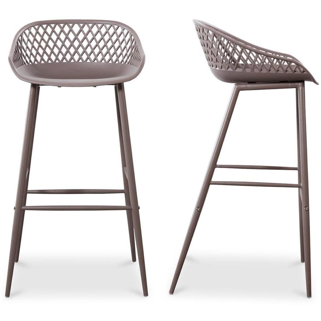 Piazza Outdoor Barstool Grey (Set of 2)