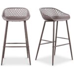 Piazza Outdoor Barstool Grey (Set of 2) 11 Piazza Outdoor Barstool Grey (Set of 2) QX-1004-15 QX 1004 15 81
