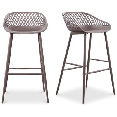 Piazza Outdoor Barstool Grey (Set of 2) QX-1004-15 QX 1004 15 81