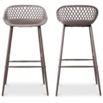 Piazza Outdoor Barstool Grey (Set of 2) 12 Piazza Outdoor Barstool Grey (Set of 2) QX-1004-15 QX 1004 15 82