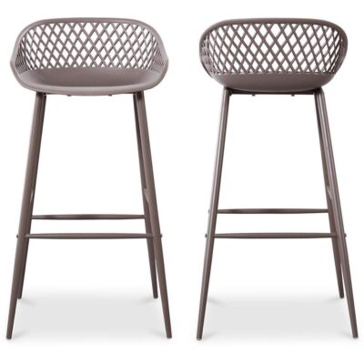 Piazza Outdoor Barstool Grey (Set of 2) QX-1004-15 QX 1004 15 82