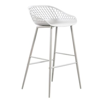 Piazza Outdoor Barstool White (Set of 2) QX-1004-18 QX 1004 18 01