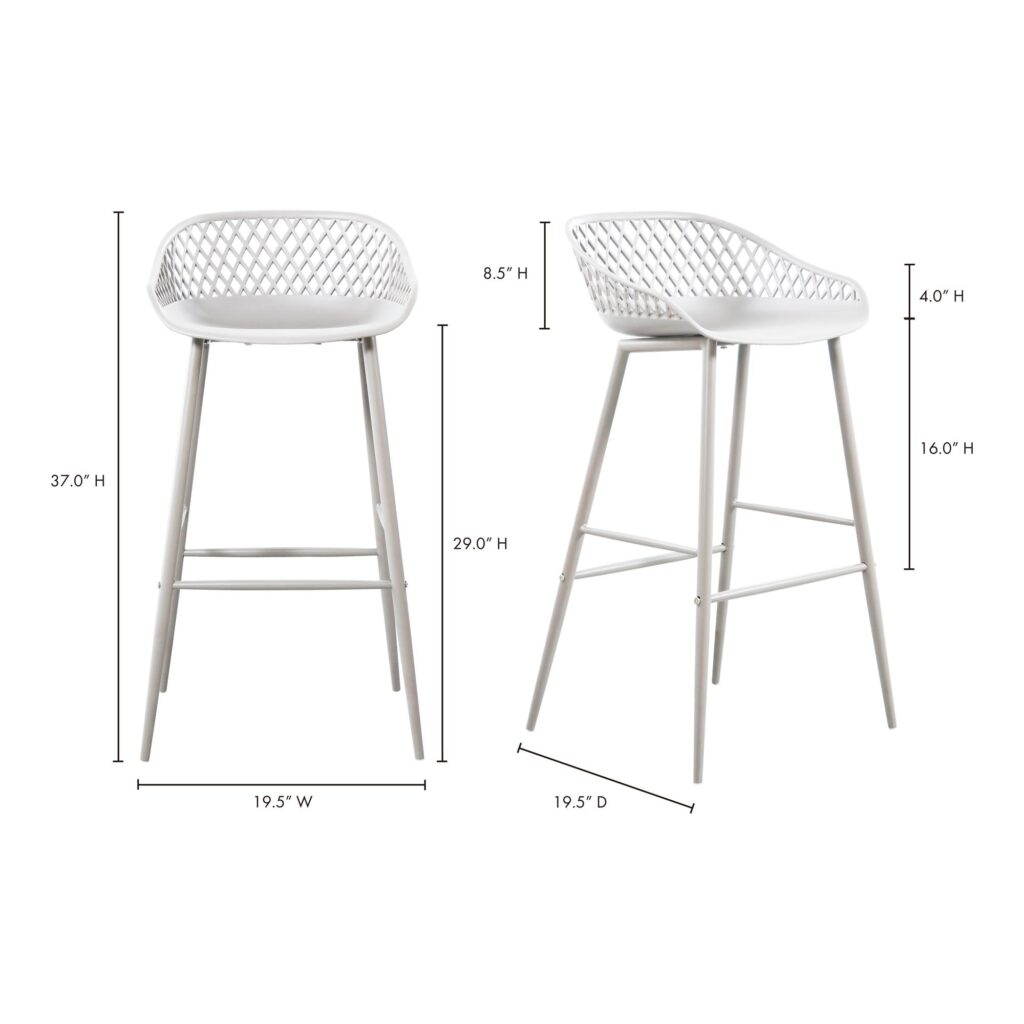 Piazza Outdoor Barstool White (Set of 2) - Image 10