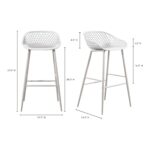 Piazza Outdoor Barstool White (Set of 2) 19 Piazza Outdoor Barstool White (Set of 2) QX-1004-18 QX 1004 18 70