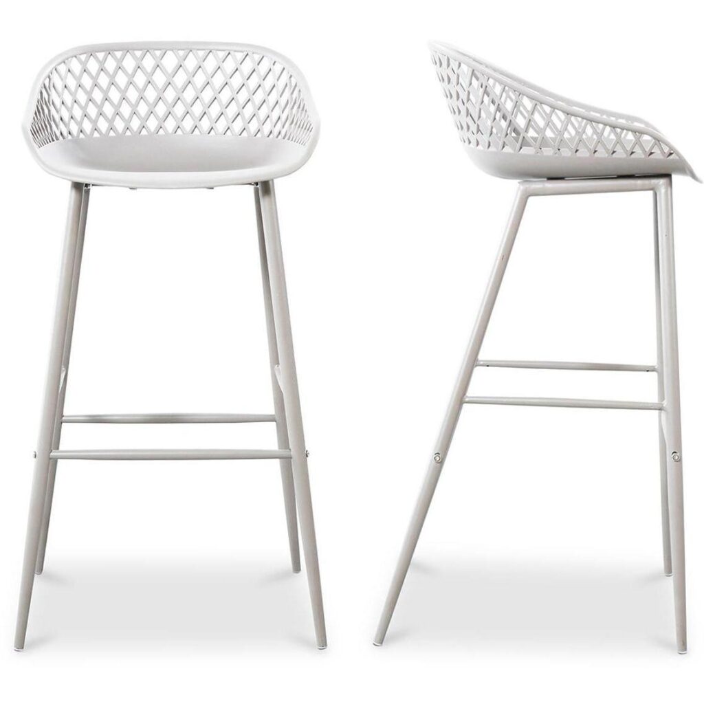 Piazza Outdoor Barstool White (Set of 2)