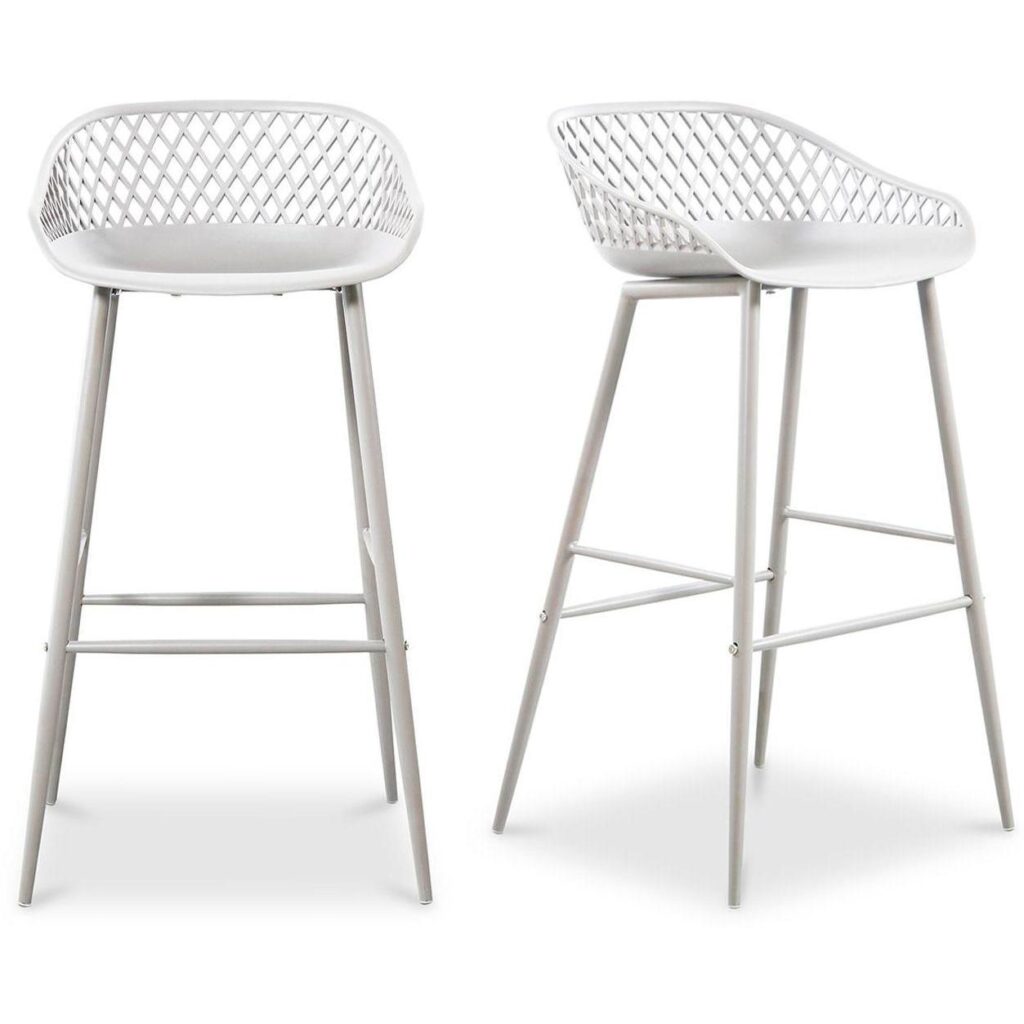 Piazza Outdoor Barstool White (Set of 2) - Image 2