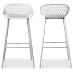 Piazza Outdoor Barstool White (Set of 2) 12 Piazza Outdoor Barstool White (Set of 2) QX-1004-18 QX 1004 18 82