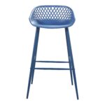 Piazza Outdoor Barstool Blue (Set of 2) 13 Piazza Outdoor Barstool Blue (Set of 2) QX-1004-26 QX 1004 26