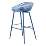 Piazza Outdoor Barstool Blue (Set of 2) 14 Piazza Outdoor Barstool Blue (Set of 2) QX-1004-26 QX 1004 26 01