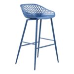 Piazza Outdoor Barstool Blue (Set of 2) 16 Piazza Outdoor Barstool Blue (Set of 2) QX-1004-26 QX 1004 26 03
