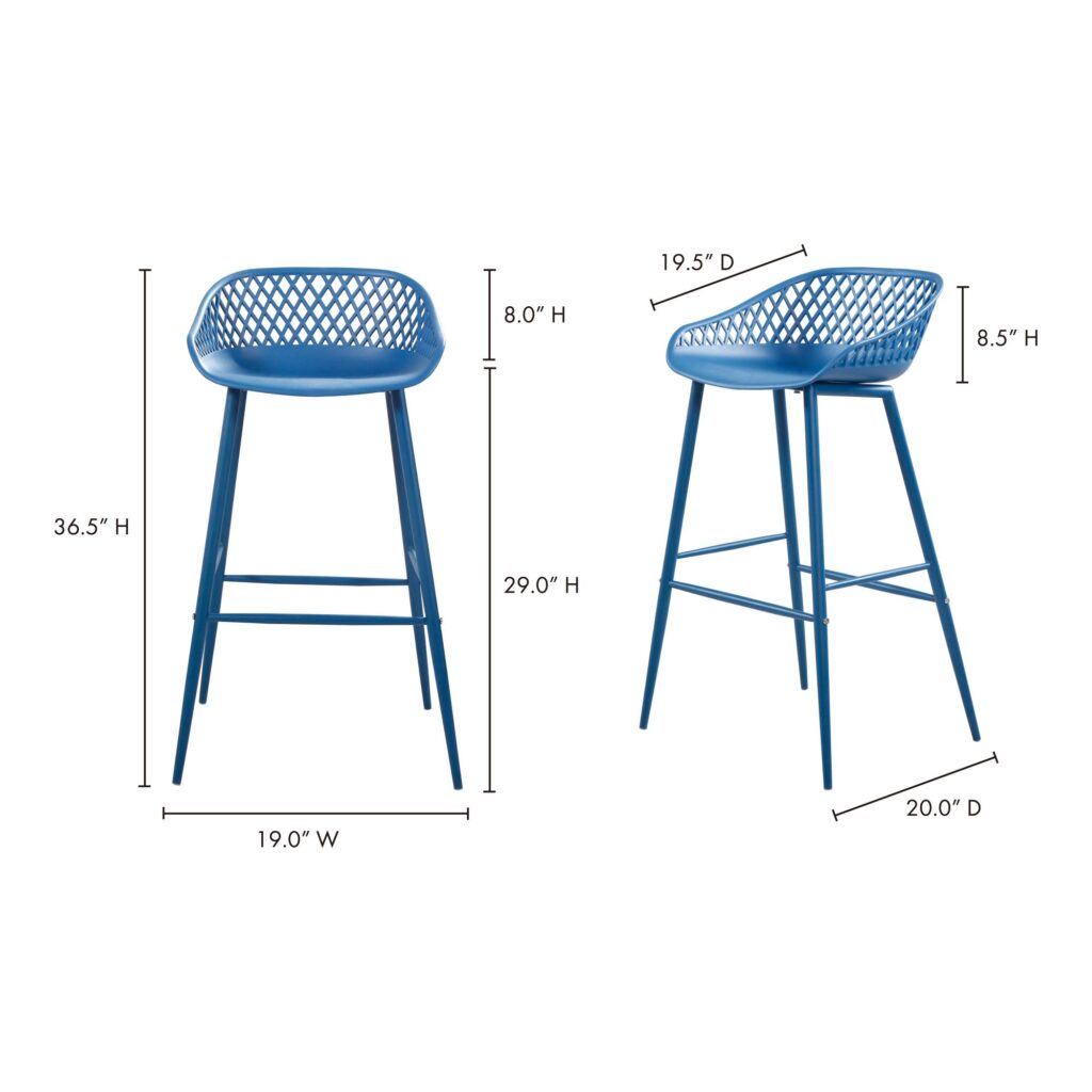 Piazza Outdoor Barstool Blue (Set of 2) - Image 10