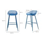 Piazza Outdoor Barstool Blue (Set of 2) 19 Piazza Outdoor Barstool Blue (Set of 2) QX-1004-26 QX 1004 26 70