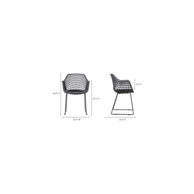 Honolulu Chair Black (Set of 2) QX-1007-02 QX 1007 02 70