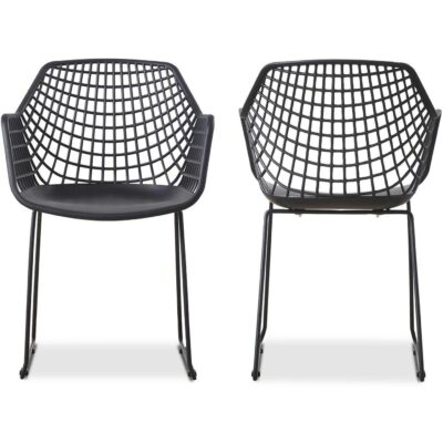 Honolulu Chair Black (Set of 2) QX-1007-02 QX 1007 02 82