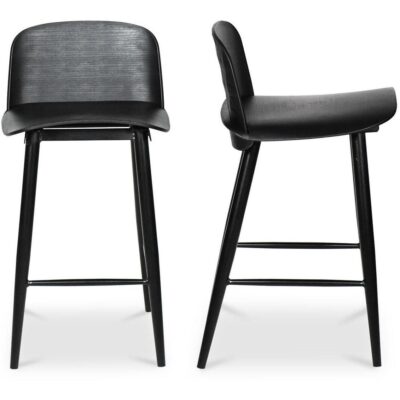 Looey Counter Stool Black (Set of 2) QX-1008-02 QX 1008 02 81