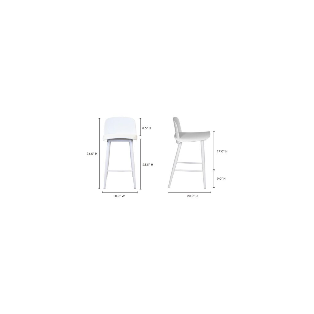 Looey Counter Stool White (Set of 2) - Image 10