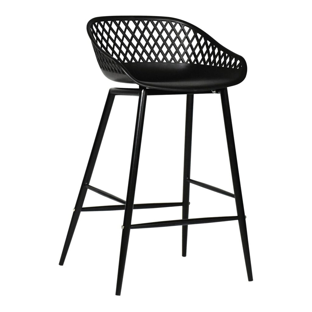 Piazza Outdoor Counter Stool Black (Set of 2) - Image 4