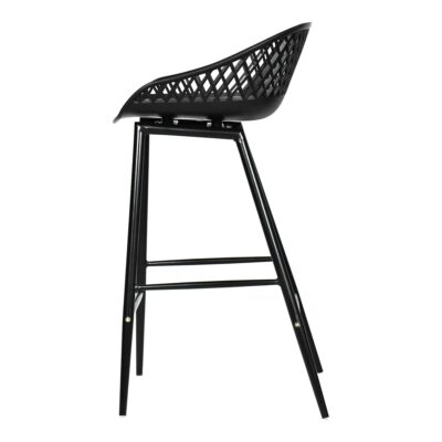 Piazza Outdoor Counter Stool Black (Set of 2) QX-1009-02 QX 1009 02 02