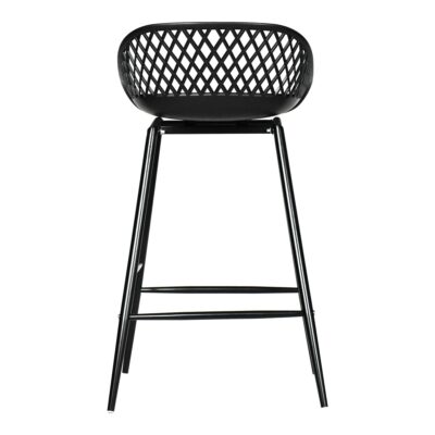 Piazza Outdoor Counter Stool Black (Set of 2) QX-1009-02 QX 1009 02 03