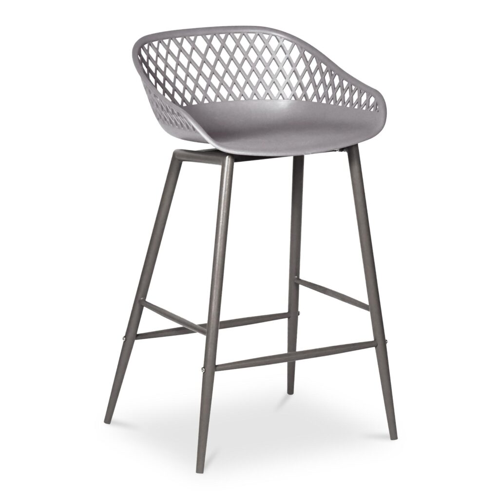 Piazza Outdoor Counter Stool Grey (Set of 2) - Image 4