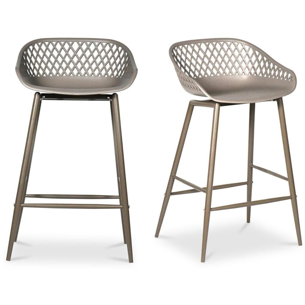 Piazza Outdoor Counter Stool Grey (Set of 2)