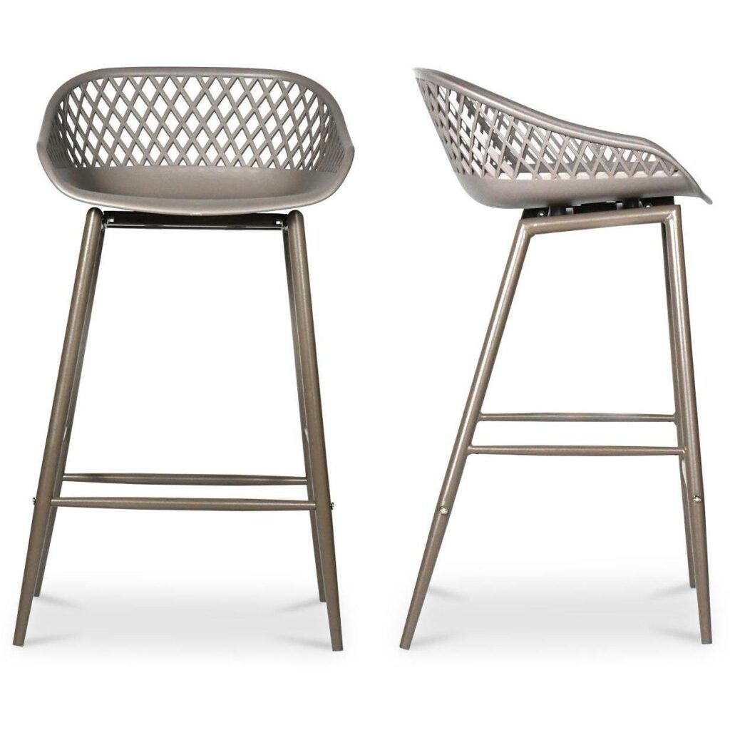 Piazza Outdoor Counter Stool Grey (Set of 2) - Image 2