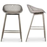 Piazza Outdoor Counter Stool Grey (Set of 2) 9 Piazza Outdoor Counter Stool Grey (Set of 2) QX-1009-15 QX 1009 15 81