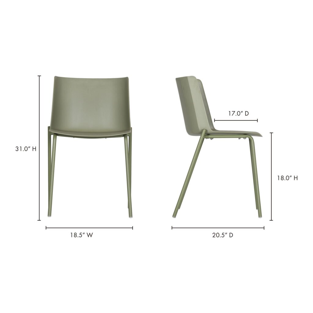 Silla Outdoor Dining Chair Sage Green (Set of 2) - Image 13