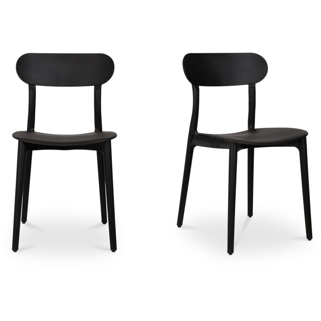 Kent Outdoor Dining Chair Black - Set Of Two